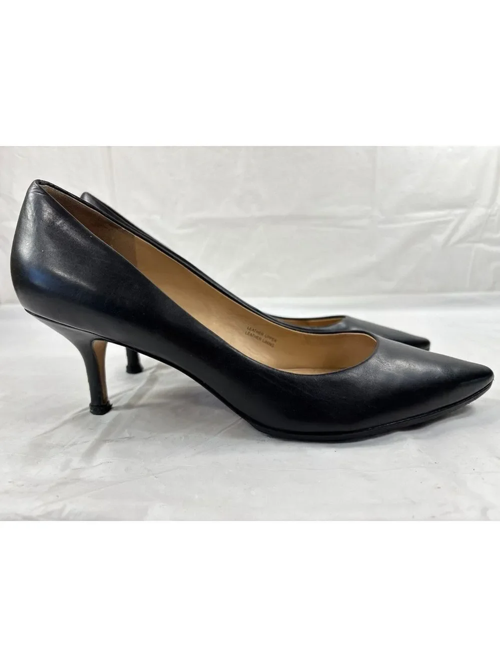 VIA SPIGA ITALY Size 11 N Classic Black ALL Leather Heels Pumps Shoes